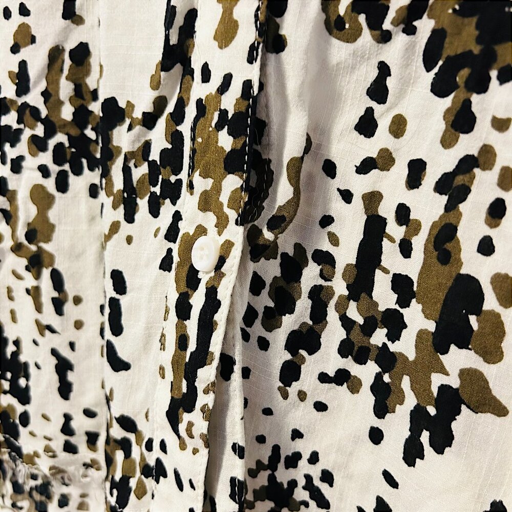 For The Republic Cropped Camo Short Sleeve Button-Up - Picture 6 of 9